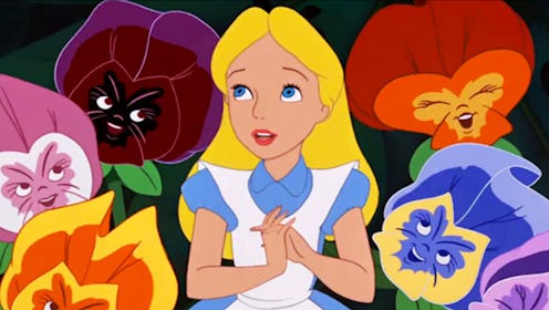 Alice frolics among the flowers Disney's 'Alice In Wonderland'