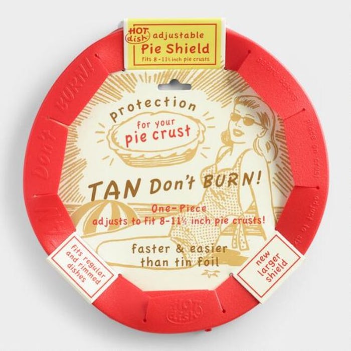 This adjustable silicone pie shield will make sure you have a perfect crust.