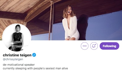 Chrissy Teigen's Twitter Bio celebrates John Legend's Sexiest Man Alive