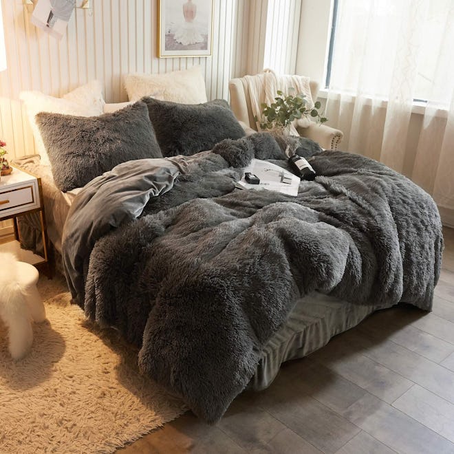 XeGe CHENFENG Plush Shaggy Duvet Cover