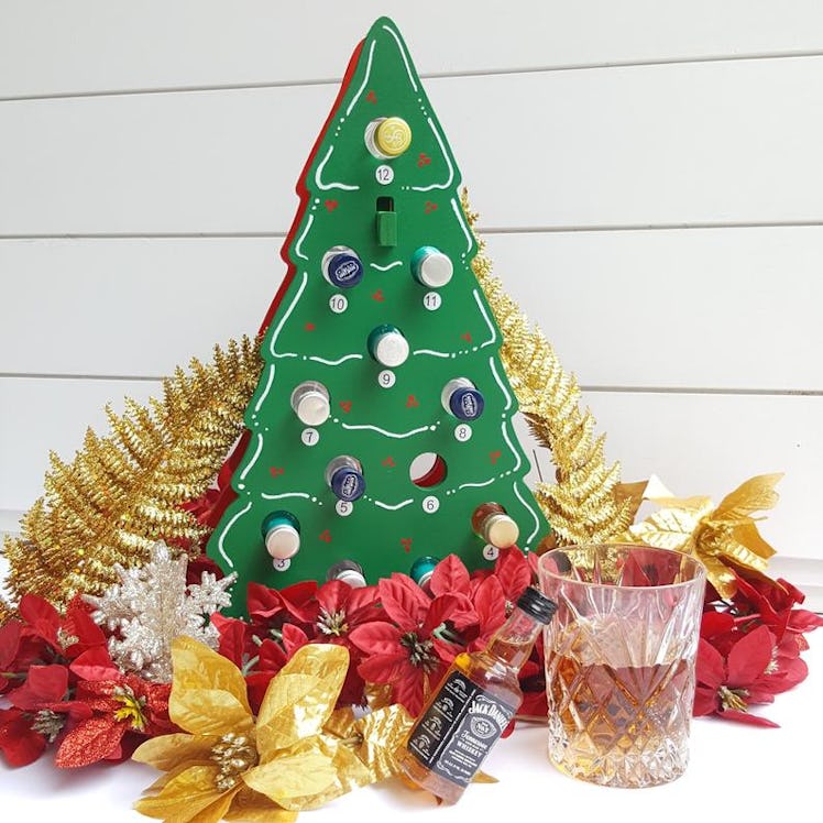 Mini Wine / Mini Liquor Bottle Christmas Tree Advent Calendar