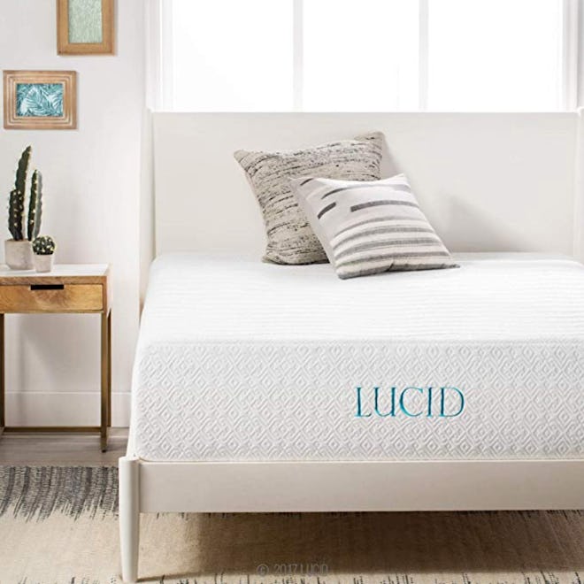 LUCID 14-Inch Bamboo Charcoal-Infused Memory Foam