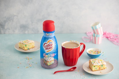 Coffee mate's Funfetti creamer tastes like vanilla and cake batter with a hint of frosting.