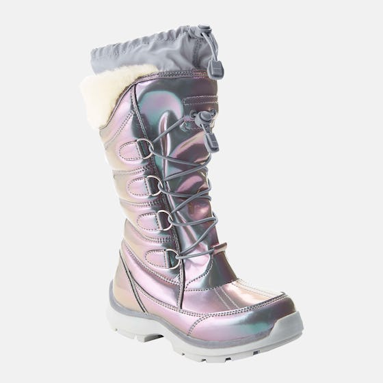 Girls Snowflake Insulated Winter Snow Boots