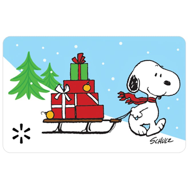 Snoopy Sleigh Walmart Gift Card