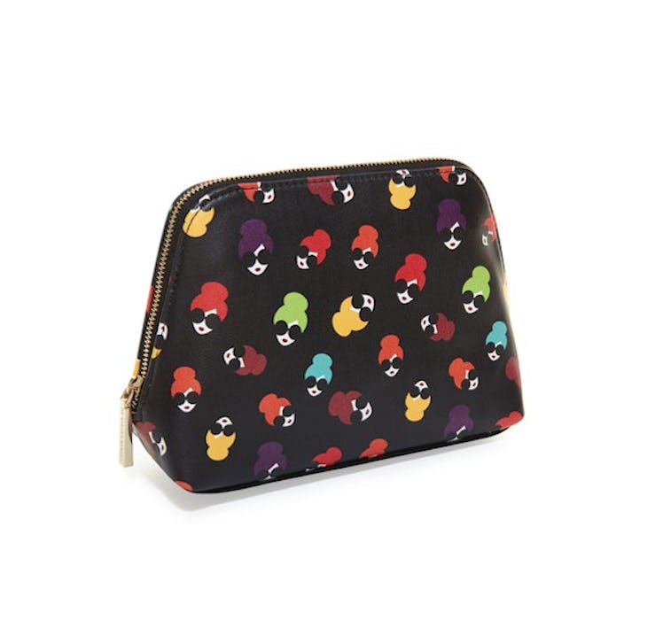 Nikki Printed Cosmetic Case — Rainbow Stace