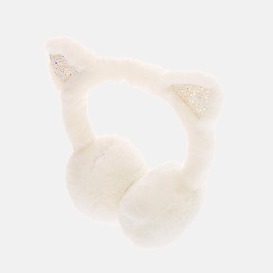 Glitter Cat Plush Ear Muffs