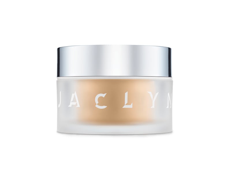 Jaclyn Cosmetics Mood Light Powder is a glowing setting powder. 