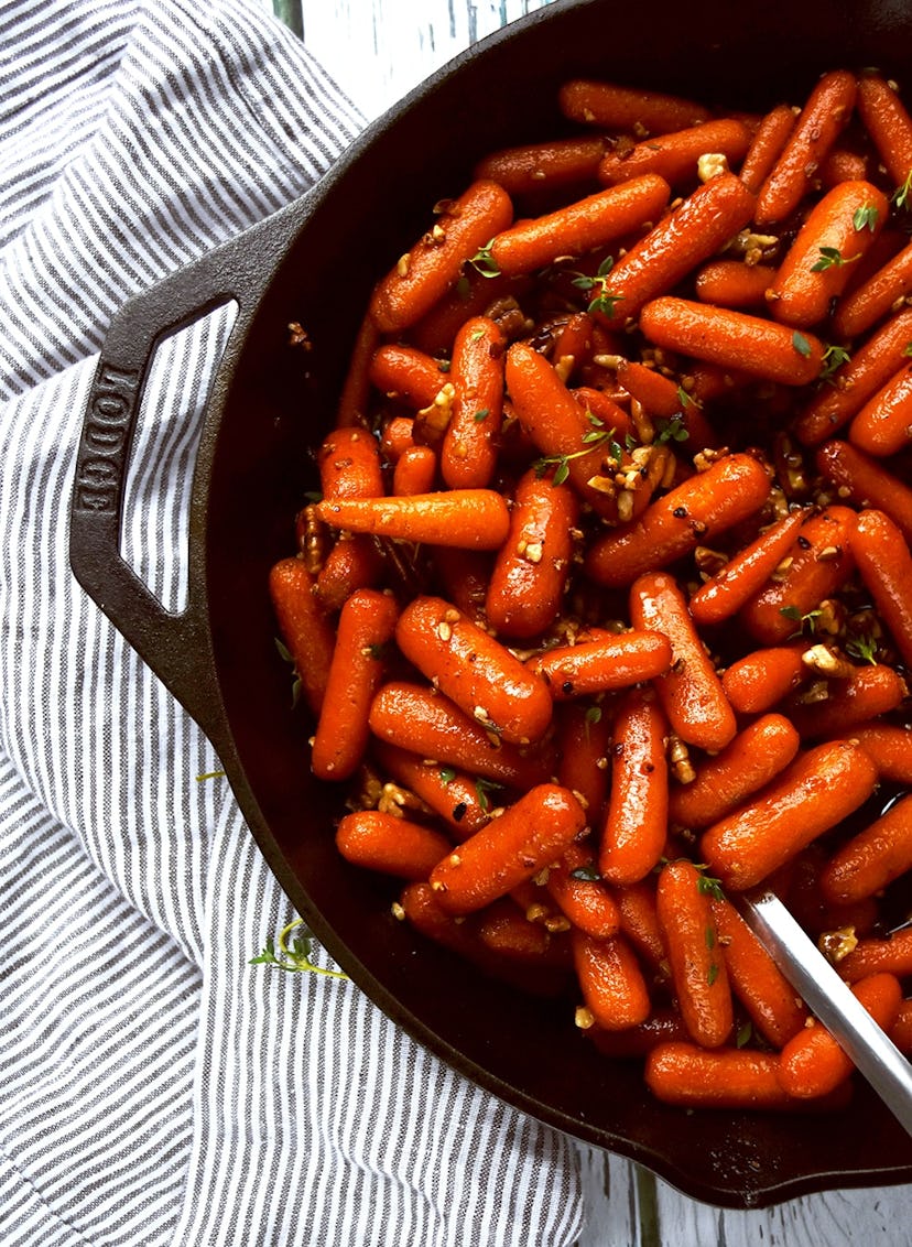 Vegetarian Thanksgiving glazed carrots