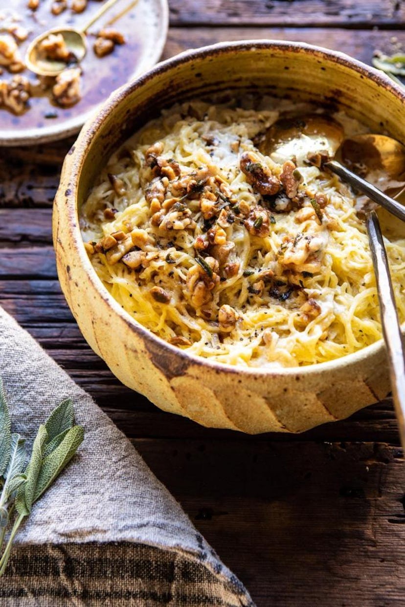 Vegetarian Thanksgiving spaghetti squash