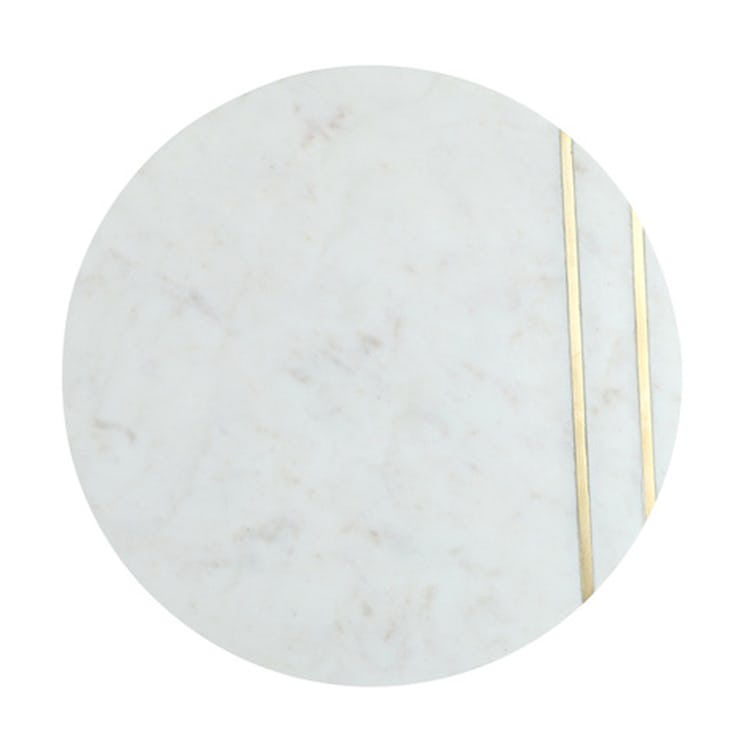 Marble Inlay Round Serving Board