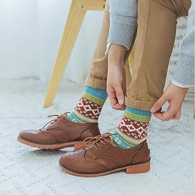 YZKKE Womens Wool Socks (5-Pack)