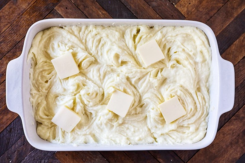 Vegetarian Thanksgiving mashed potatoes