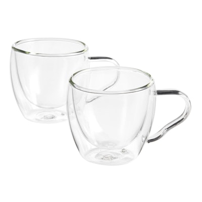 Glass Double Wall Espresso Cups 2 Pack