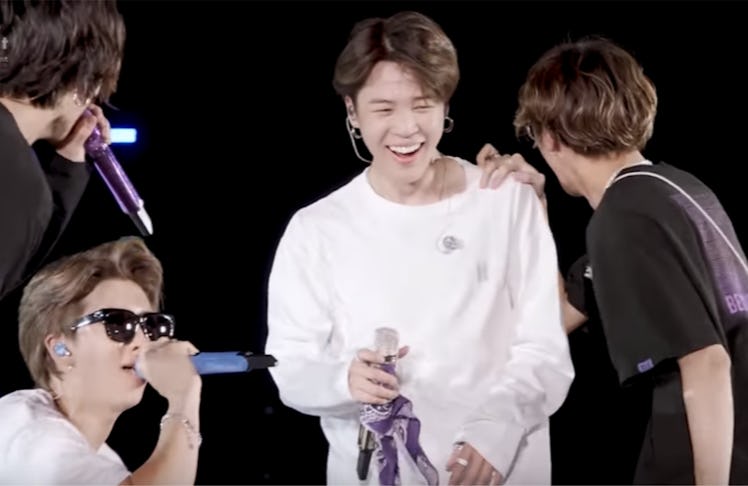 BTS celebrated Jimin's 24th birthday in Saudi Arabia.