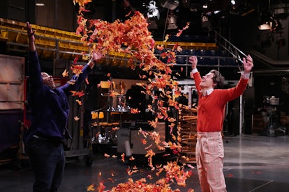 Harry Styles hosted and performed on Saturday Night Live's Nov. 16 episode. (Also pictured: Kenan Th...