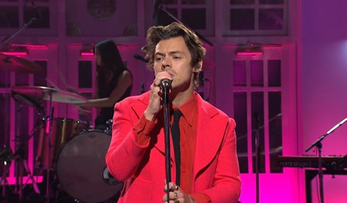 Harry Styles performed his new single "Watermelon Sugar" on Saturday Night Live's Nov. 16 episode.