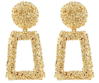 KELMALL Golden Raised Design Statement Earrings