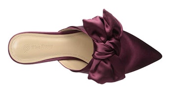 The Drop Women's Essen Bow Pointed Toe Flat Mule Sandal