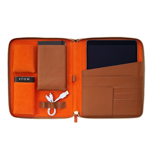 The World Class Tech Case – Sahara Tan & Orange