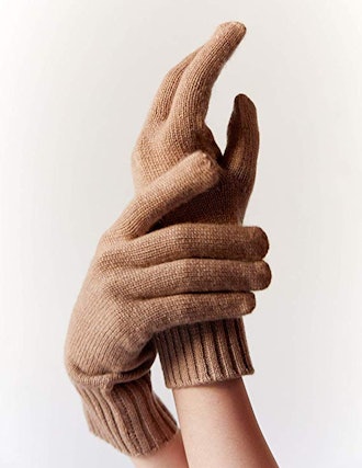 State Cashmere 100% Pure Cashmere Classic Jersey Knit Gloves 
