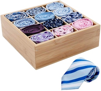 PELYN Bamboo Drawer Organizer