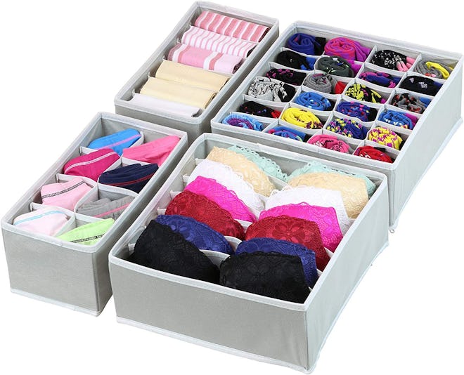 Simple Houseware Closet Underwear Drawer Organizer  (Set Of 4)