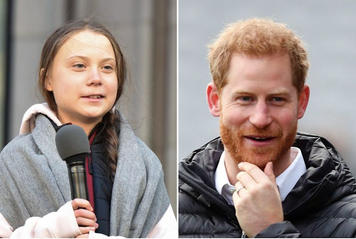 Prince Harry praised Greta Thunberg's climate change activism in a moving speech and encouraged othe...