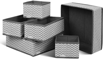 Homfa Foldable Fabric Storage Cube Drawer Organizers (Set Of 6)
