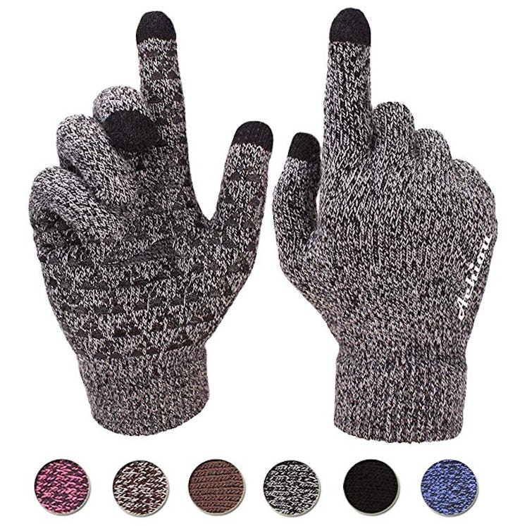 Achiou Winter Knit Gloves Touchscreen