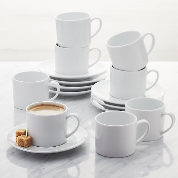 Aspen Espresso Cup with Saucer, Set of 8