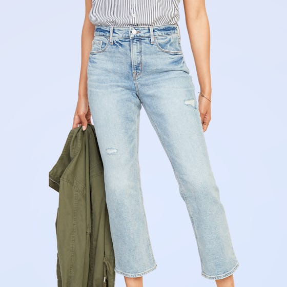 Old Navy High-Waisted Distressed Flare Ankle Jeans
