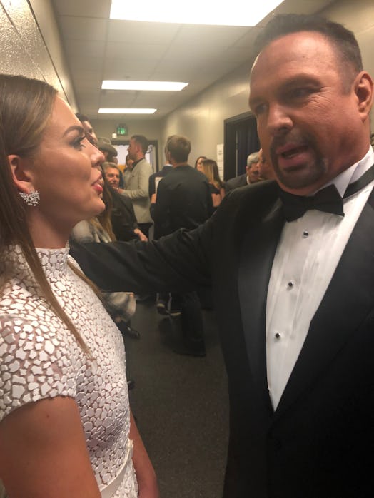 Hannah Brown meets Garth Brooks at the CMA awards in Nashville.