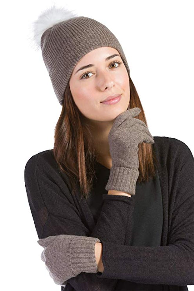 Fishers Finery Women's 100% Pure Knit Ultra Plush Cashmere Gloves