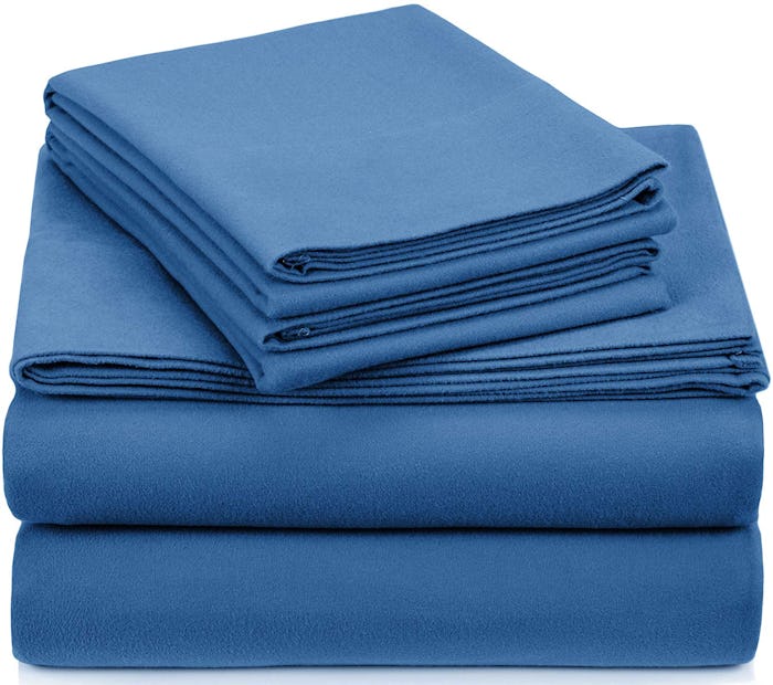 Pinzon Signature Cotton Heavyweight Velvet Flannel Sheet Set