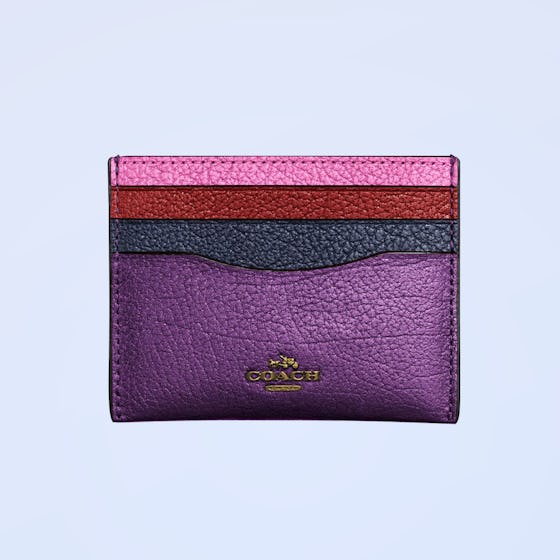 Coach Card Case In Colorblock