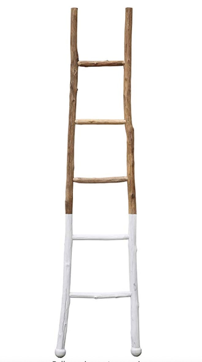 Creative Co-op Dipped Decorative Wood Ladder, White