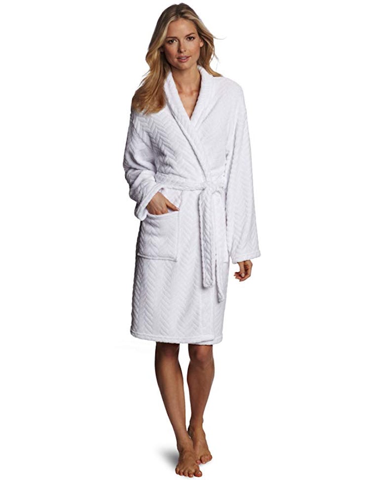 Seven Apparel Hotel Spa Collection Herringbone Textured Plush Robe