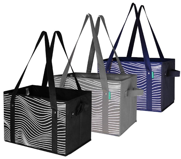 Earthwise Collapsible Reusable Grocery Bags (Set of 3)