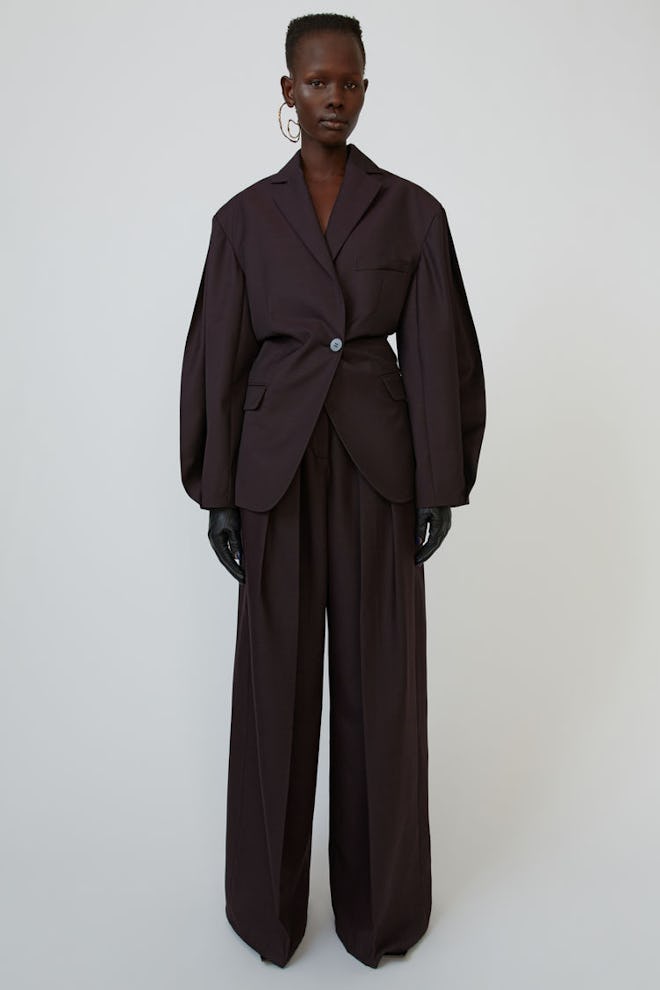 Voluminous Suit Jacket Aubergine Purple