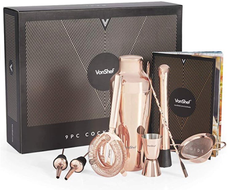 VonShef Parisian Cocktail Shaker Kit (9-Piece Set)