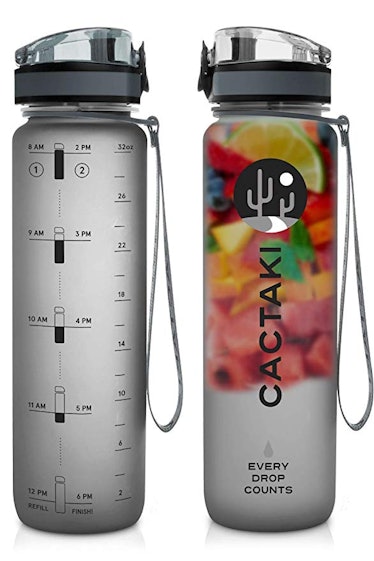 Cactaki Water Bottle with Time Marker