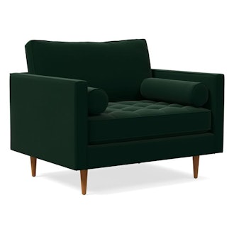 Monroe Mid-Century Tufted Seat Chair and a Half