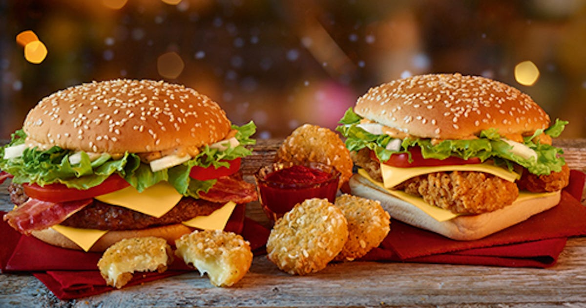 Xmas menu mcdonald crispy buds festive treat breast taste chicken golden Here's Everything On The McDonald's Christmas 2019 Menu