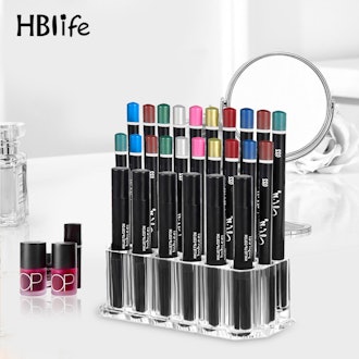 HBlife Acrylic Eyeliner & Lip Liner Holder (26 Slots)