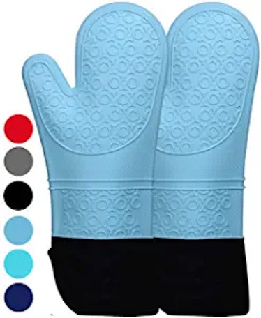 HOMWE Extra Long Professional Silicone Oven Mitt 