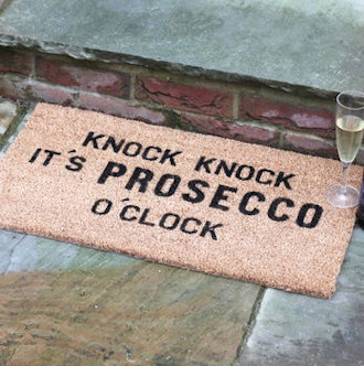 Knock Knock It's Prosecco O'Clock Doormat