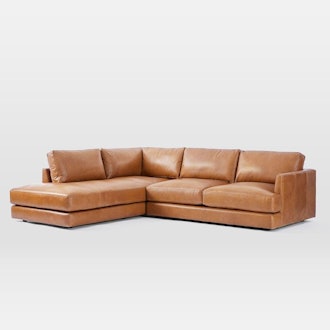 Haven Leather 2-Piece Terminal Chaise Sectional