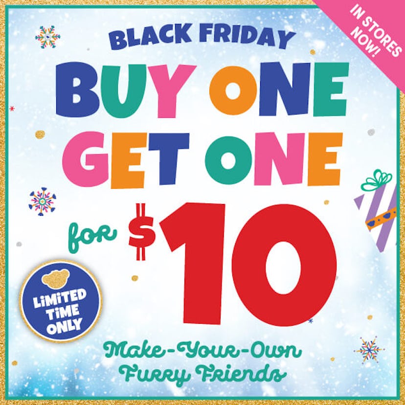 Build-A-Bear Black Friday BOGO Promo 