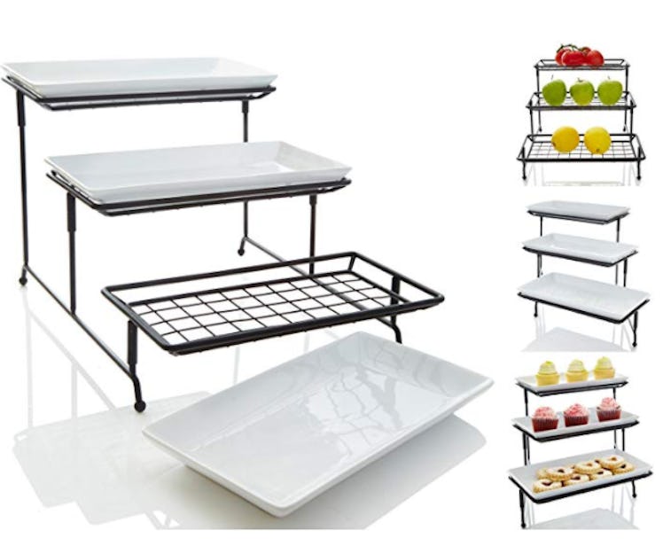ienjoyware Unique 3 Tier Mesh Serving Stand